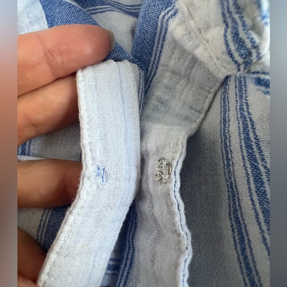 J.Crew Beach Stripe Cotton Tunic Pullover Tunic White/Blue Size XL - Picture 5 of 7